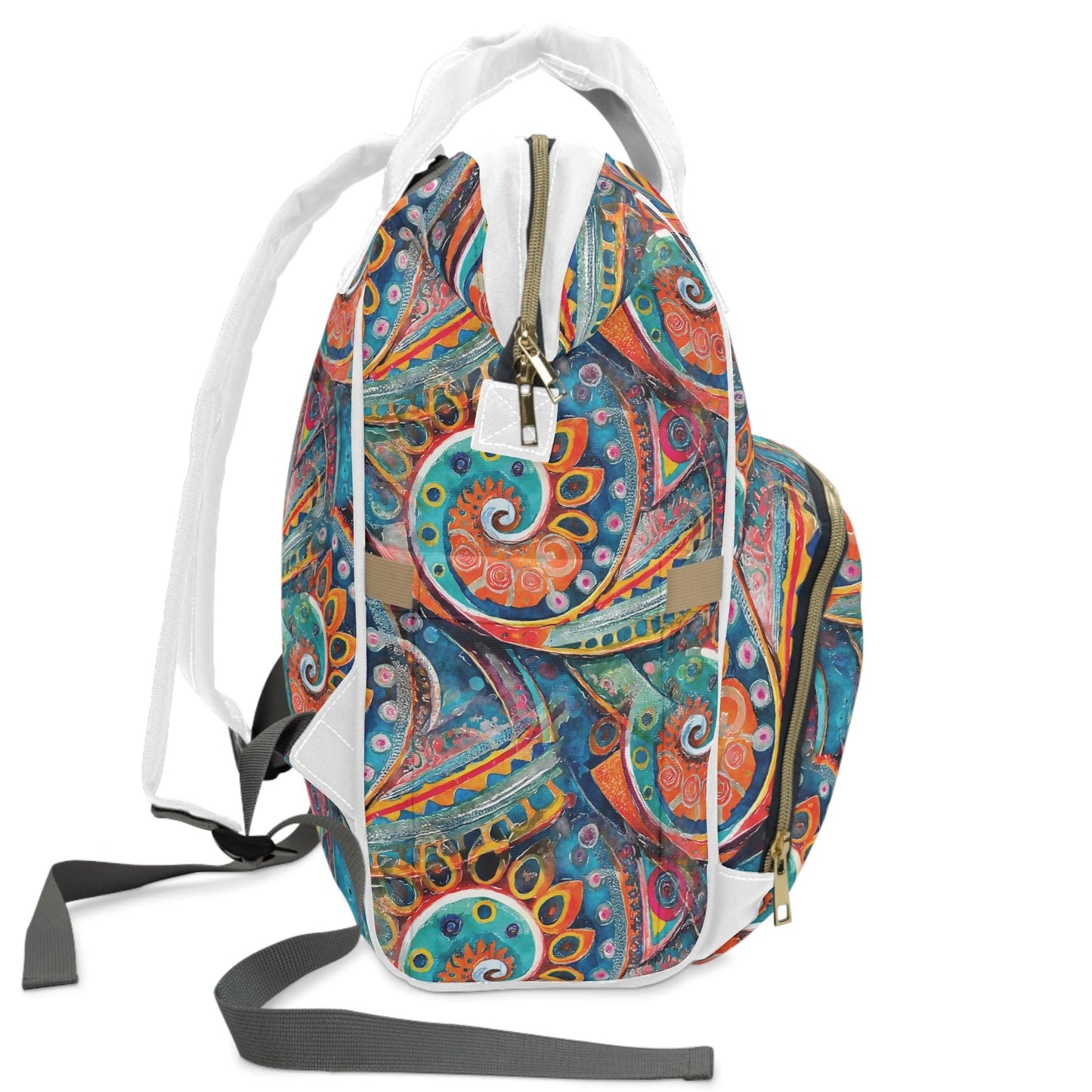 Boho Paisley Multifunctional Diaper Backpack