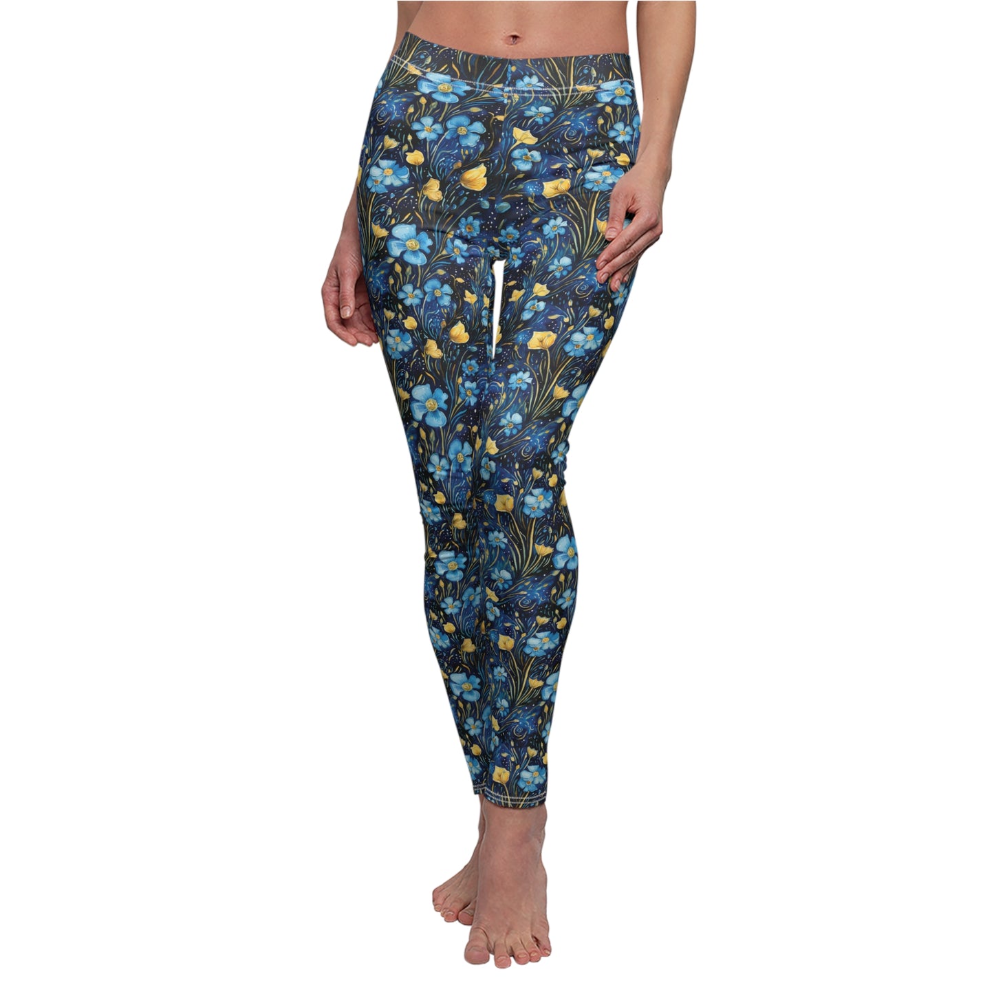 Starry Night Flowers - Women's Casual Leggings - Made Just For You!