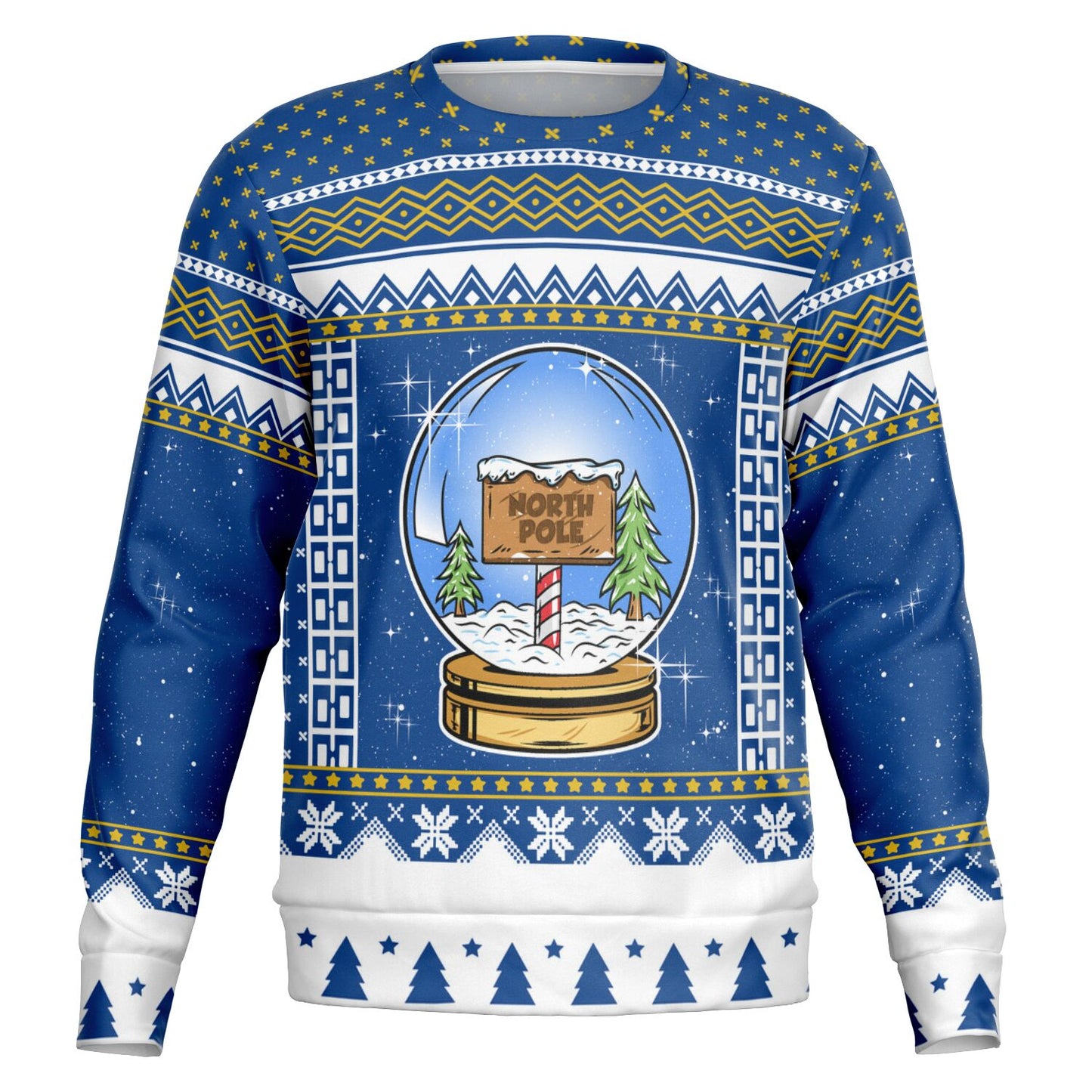 North Pole Snow Globe Ugly Christmas Sweater - Athletic Sweatshirt