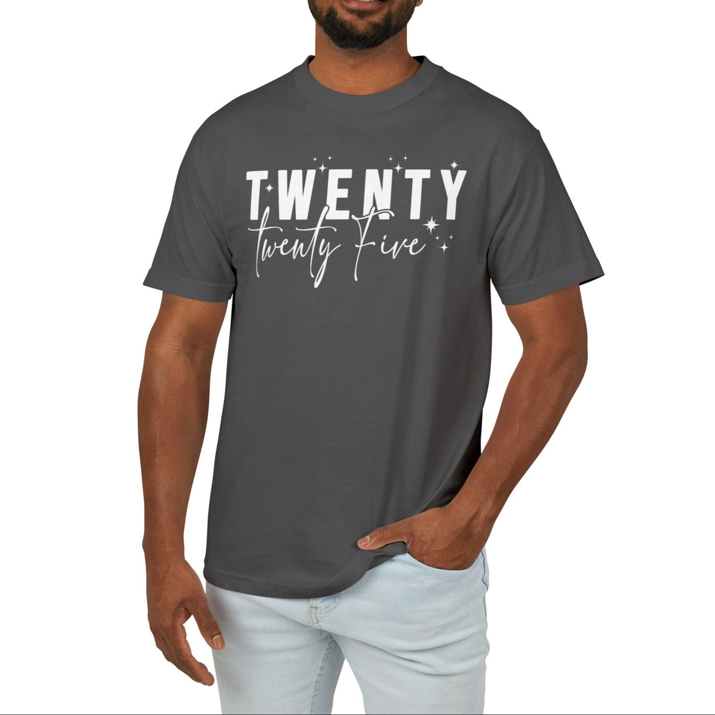 Twenty Twenty-Five - Unisex Garment-Dyed Heavyweight New Year's 2025 Cotton Tee