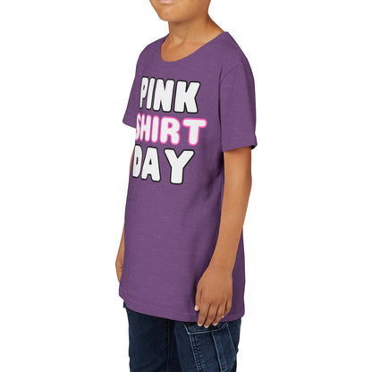 Pink Shirt Day - Youth Lightweight Short Sleeve Tee – Soft, Stylish, and Durable