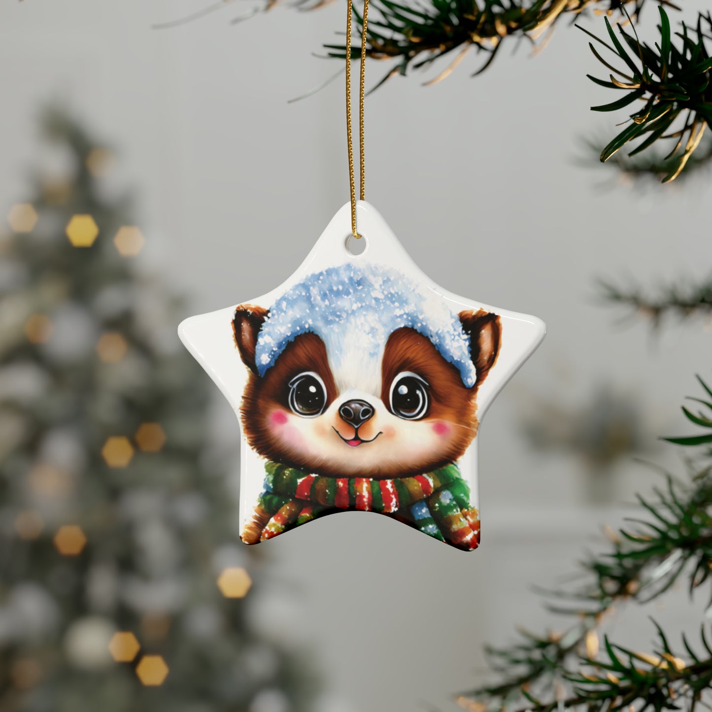 Cute Woodland Creature | Ceramic Christmas Ornaments (1pcs, 5pcs, 10pcs, 20pcs) - 1