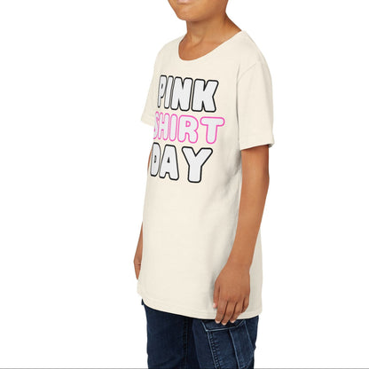 Pink Shirt Day - Youth Lightweight Short Sleeve Tee – Soft, Stylish, and Durable