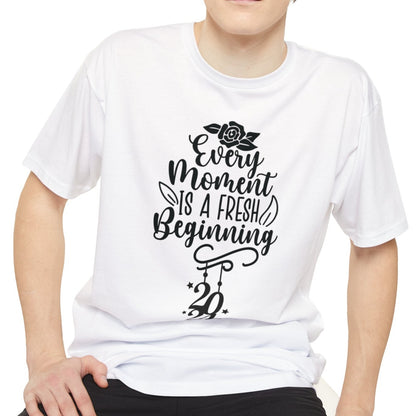 Every Moment is a Fresh Beginning 2024 -  Unisex Long Body Urban Street Tee - New Year T-Shirt