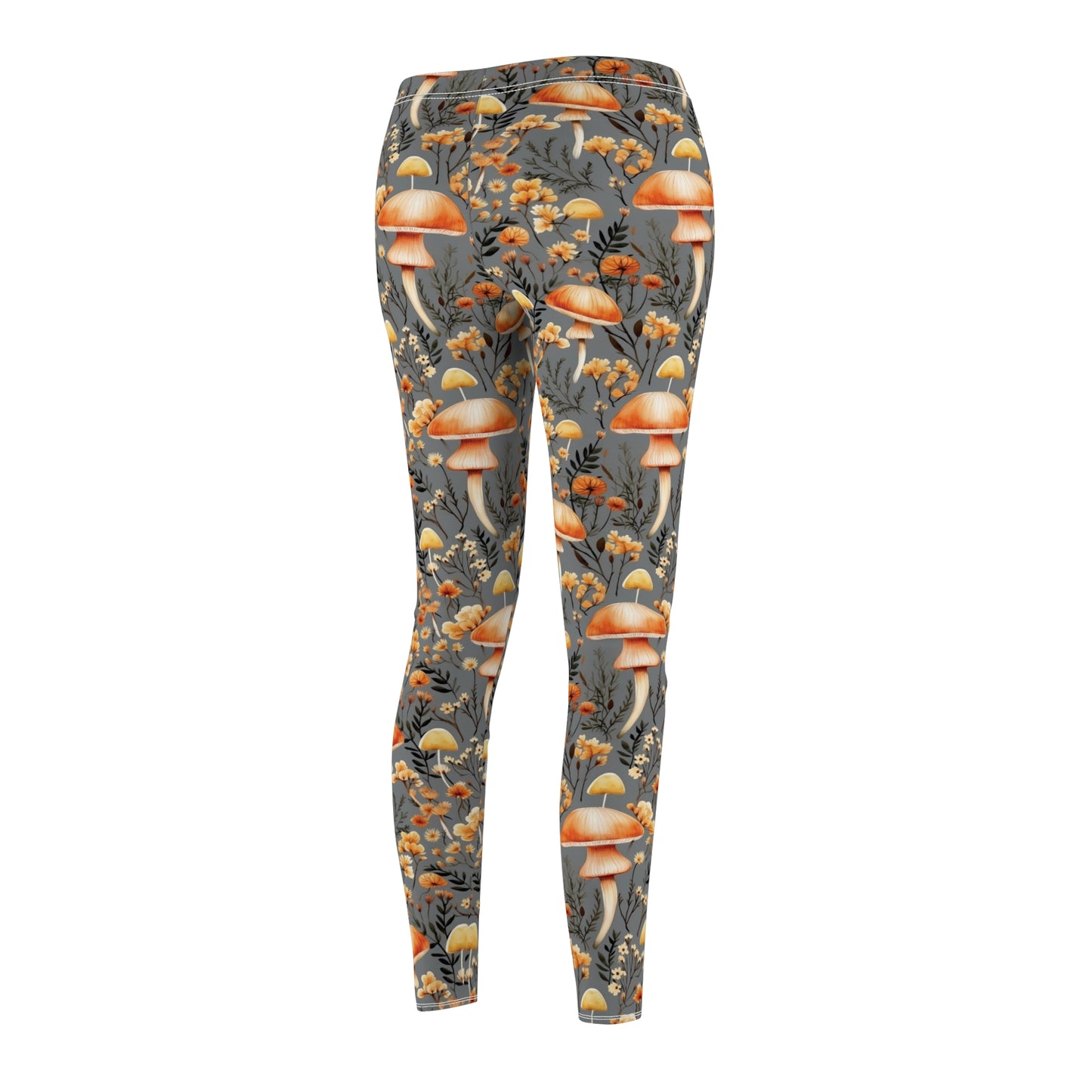 Fall Mushrooms - Women's Cut & Sew Casual Leggings