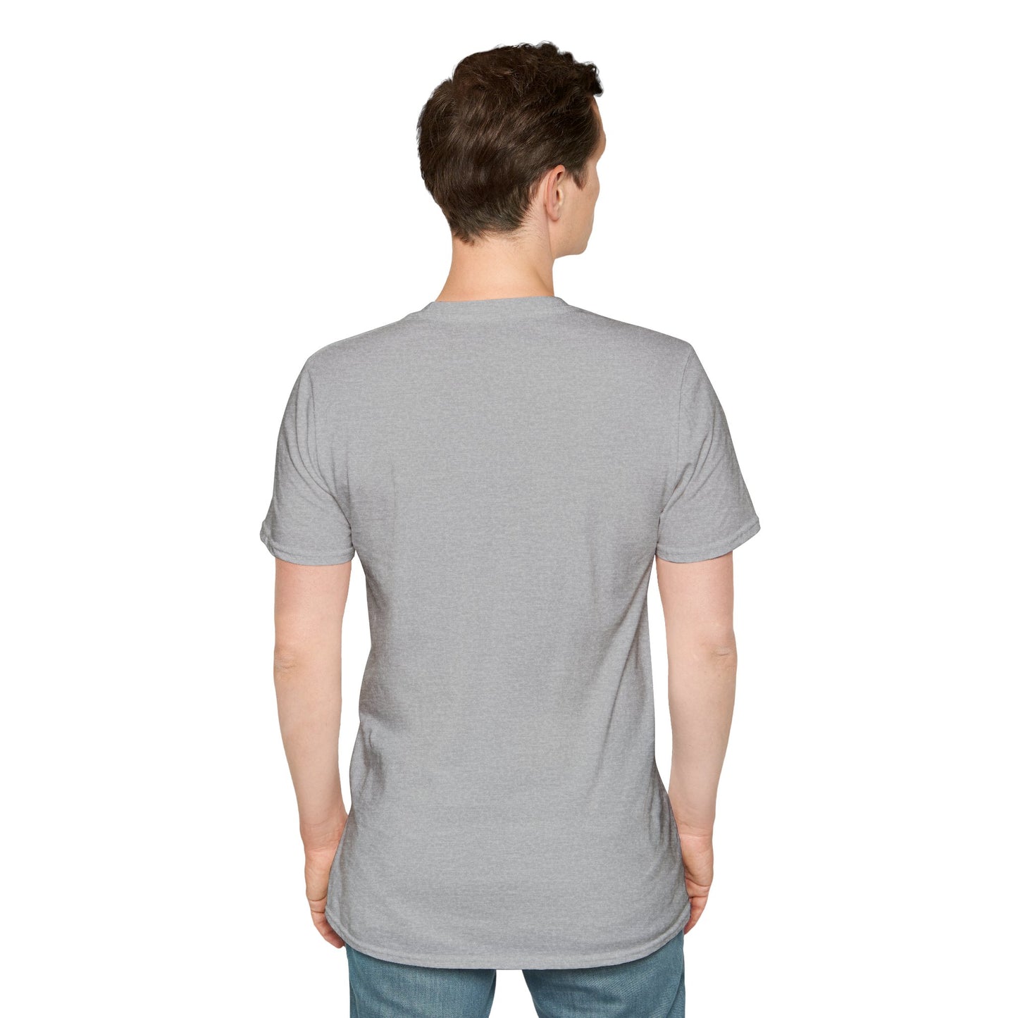 Peeking Kitten | Unisex Softstyle T-Shirt - Trans Flag Macaroons