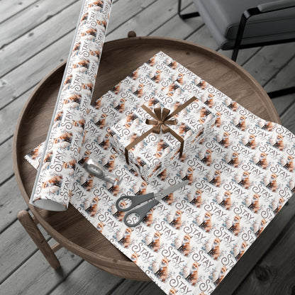 Stay Cozy - Wrapping Paper - Fox Christmas Wrap