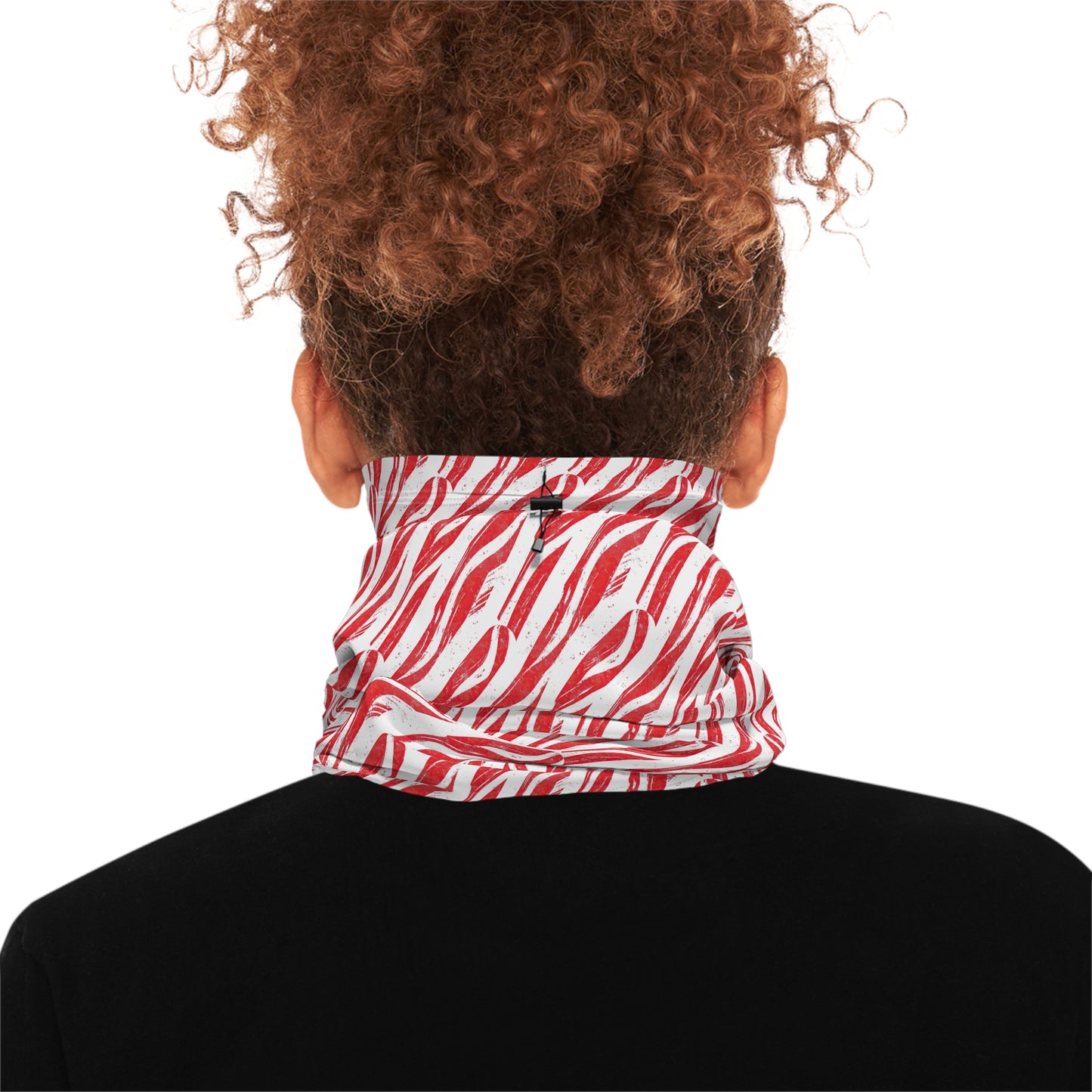 Candy Cane Zebra Neck Gaiter – Striking Holiday Style