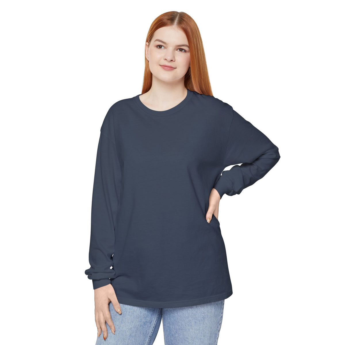 ADHD SQUAD | Unisex Garment-Dyed Long Sleeve Tee - Chaotic Thoughts That Are Constantly Fading Away