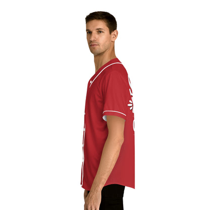 Shhh No One Cares - Men's Baseball Jersey - Print on Back Red