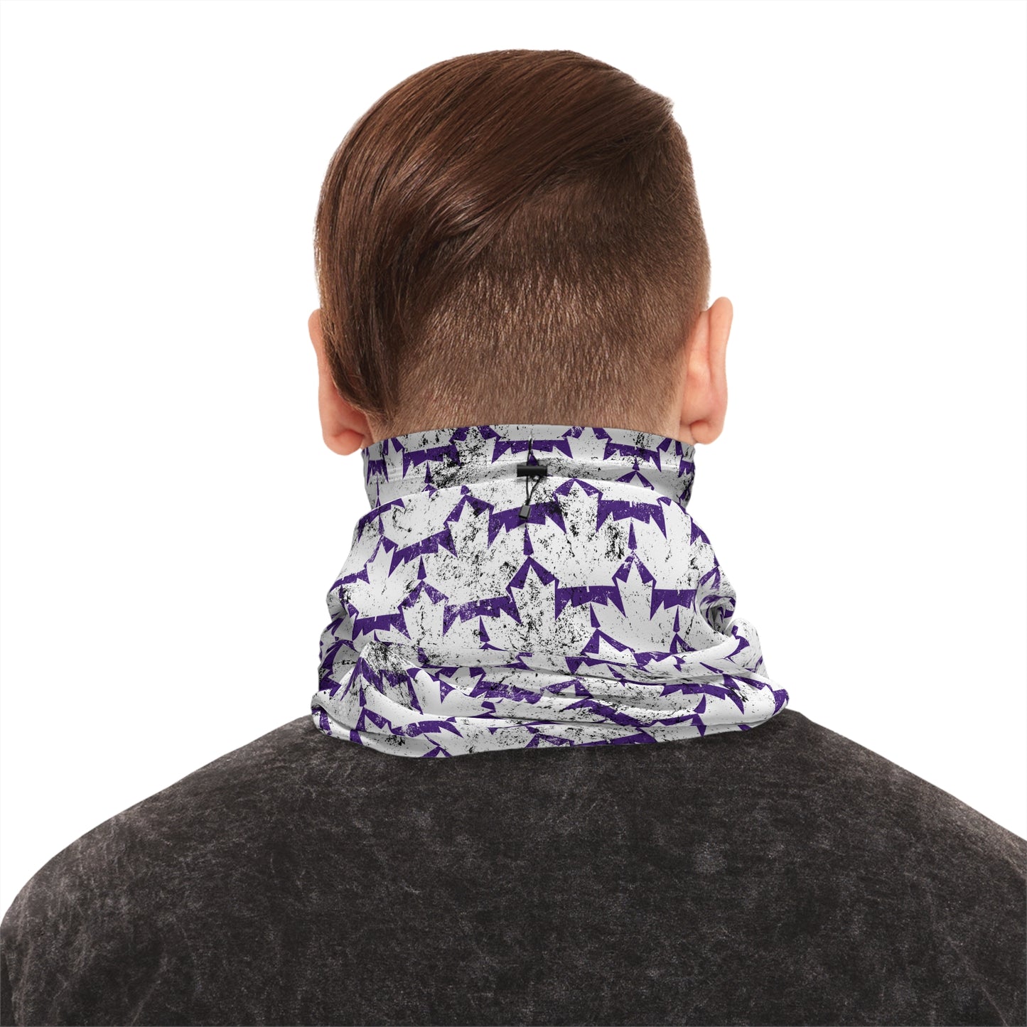 Grunge Maple Leaf Neck Gaiter – Canadian Style for Every Season