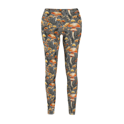 Fall Mushrooms - Women's Cut & Sew Casual Leggings