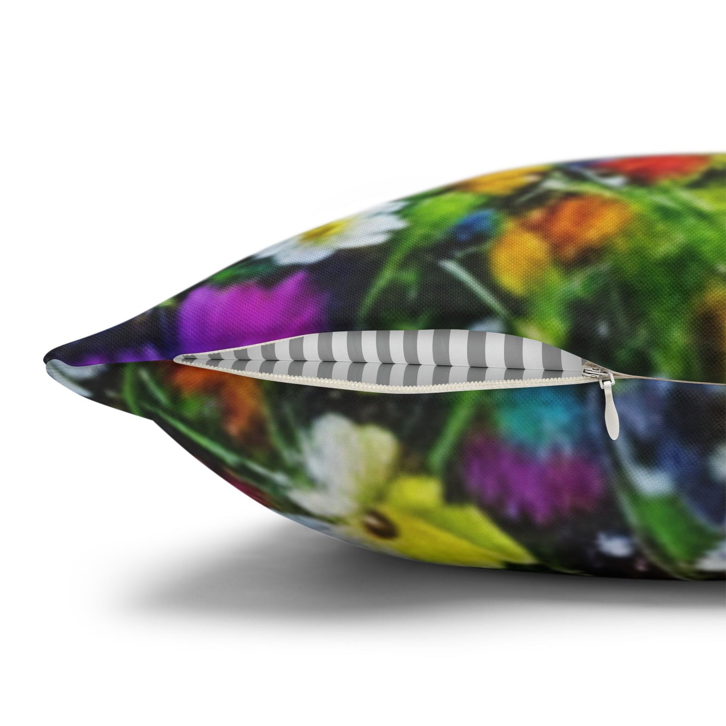 Wildflower Meadow - Spun Polyester Square Pillowcase Cushion Cover