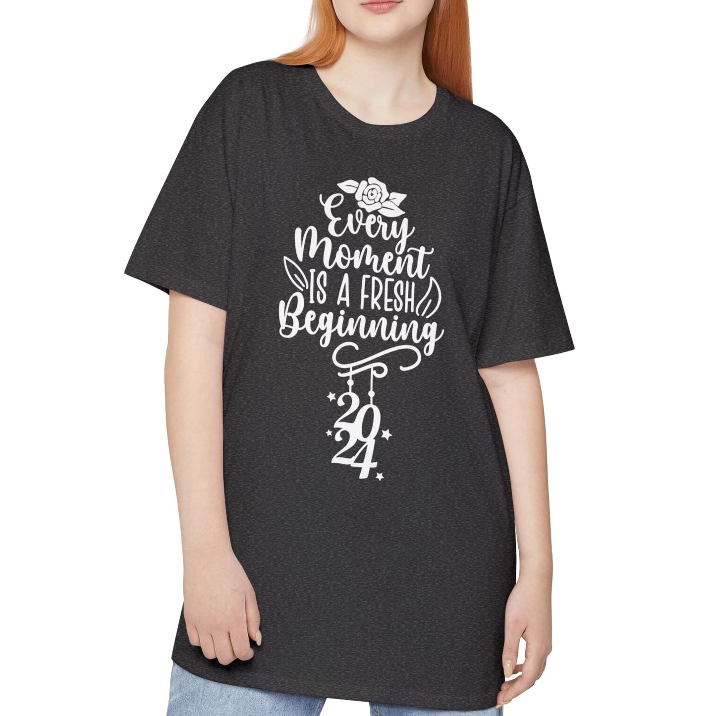 Every Moment is a Fresh Beginning 2024 -  Unisex Long Body Urban Street Tee - New Year T-Shirt