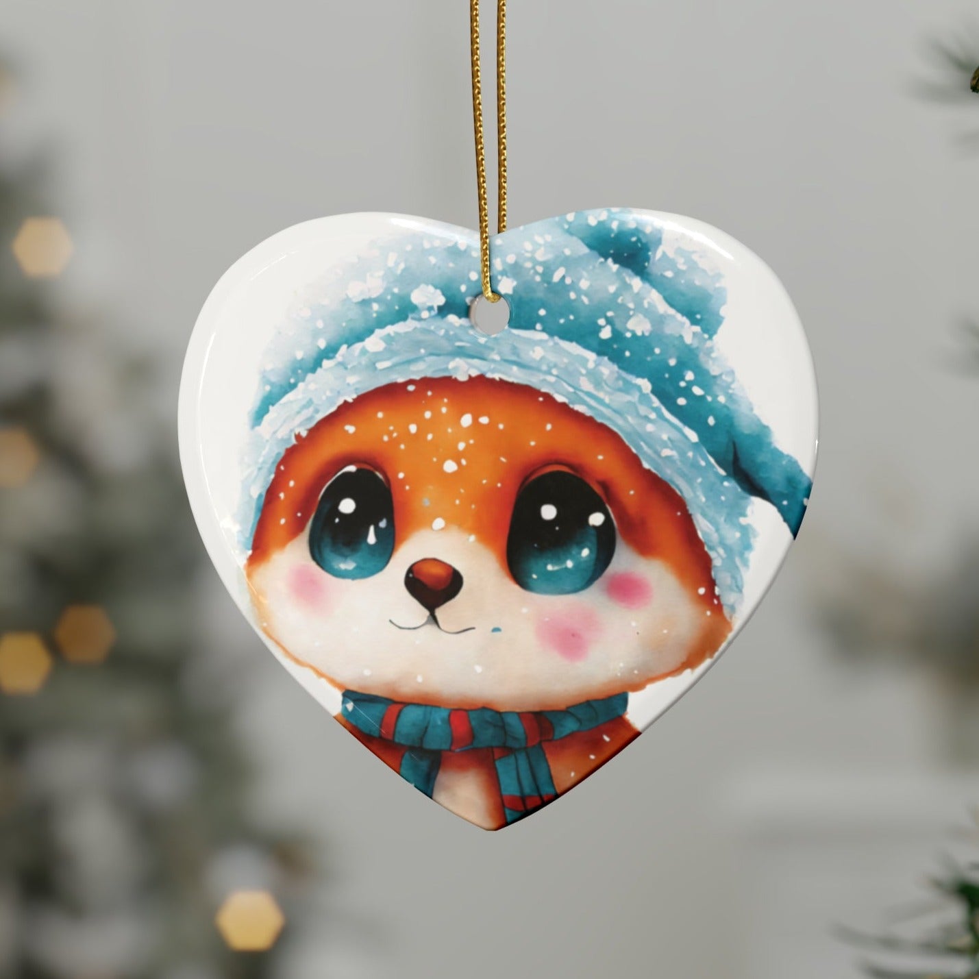 Woodland Creature | Ceramic Christmas Ornaments (1pcs, 5pcs, 10pcs, 20pcs) - 4
