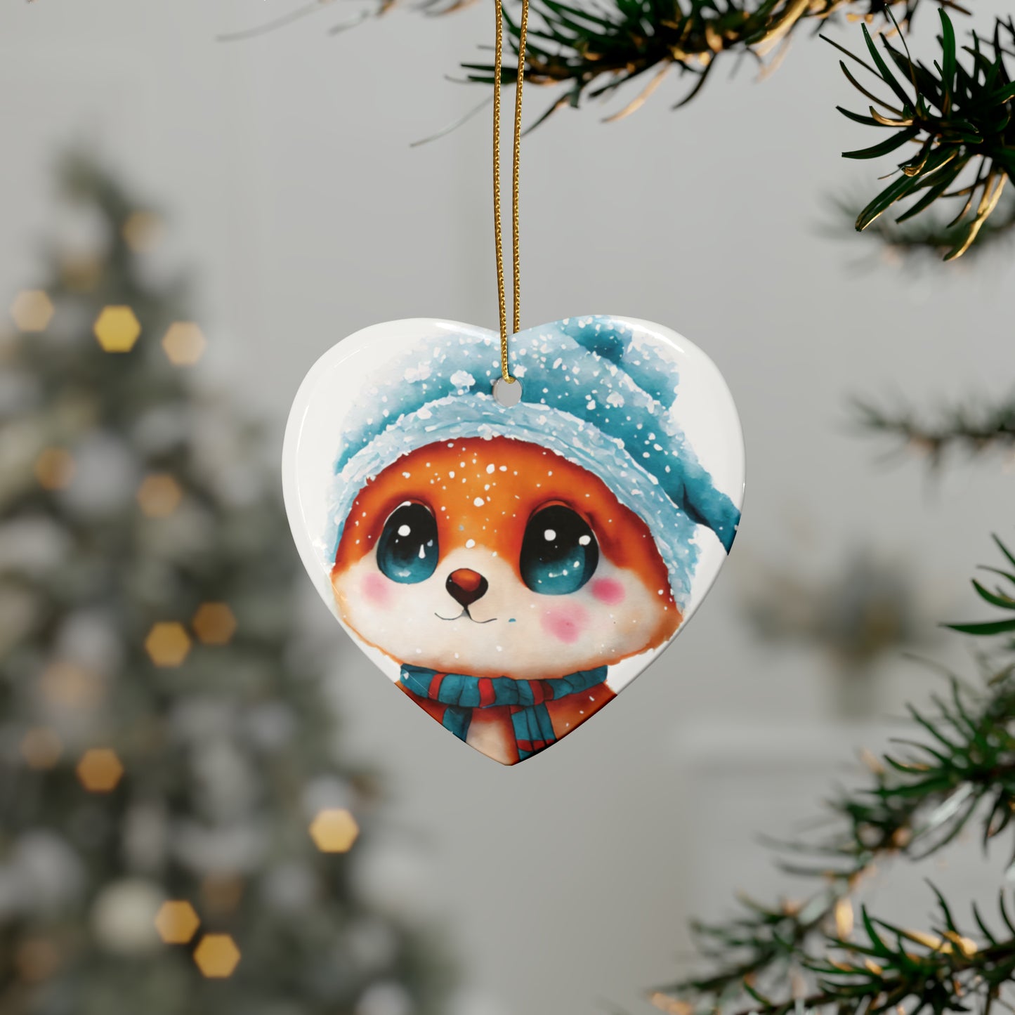 Woodland Creature | Ceramic Christmas Ornaments (1pcs, 5pcs, 10pcs, 20pcs) - 4