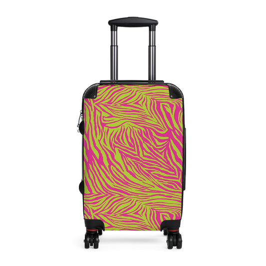 Neon Zebra Print  Suitcases Available in 3 Sizes (Small, Medium, & Large)