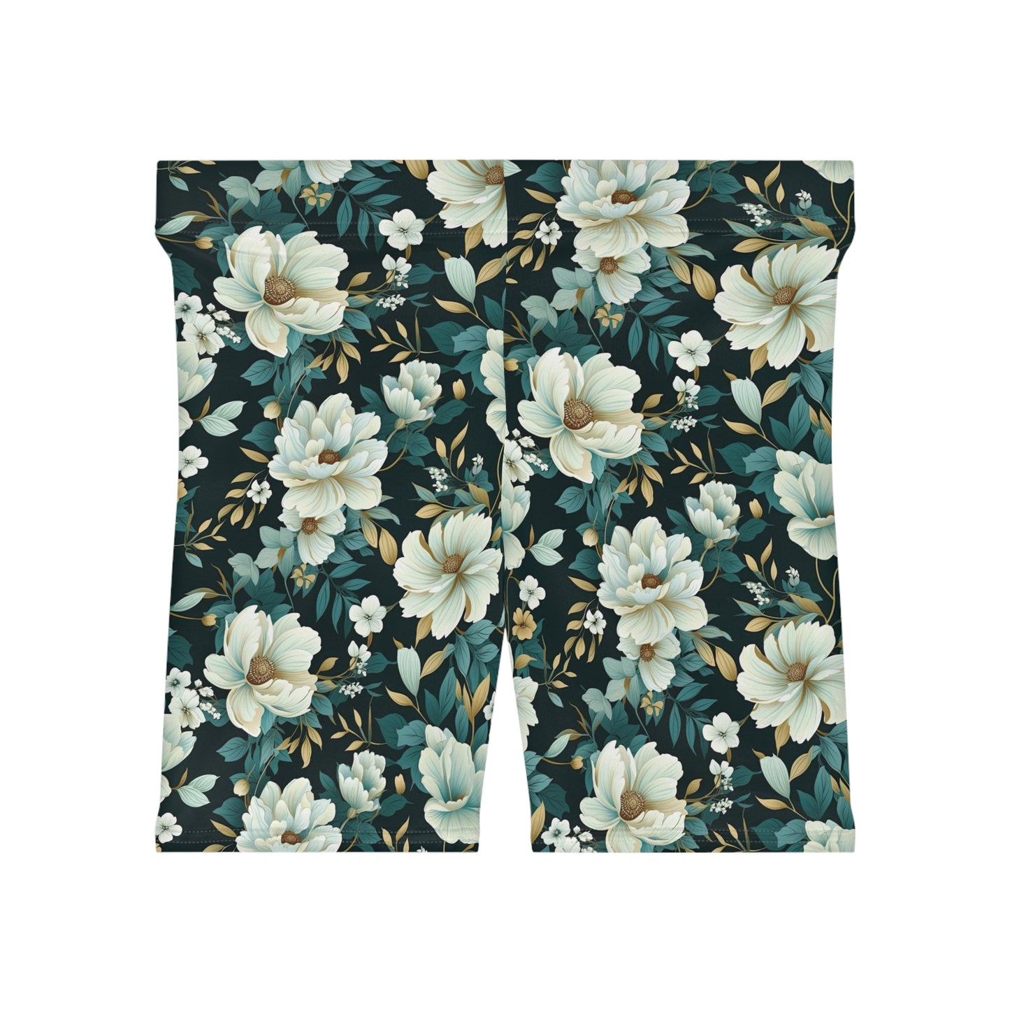 Teal Flower Garden Women's Sleep Shorts