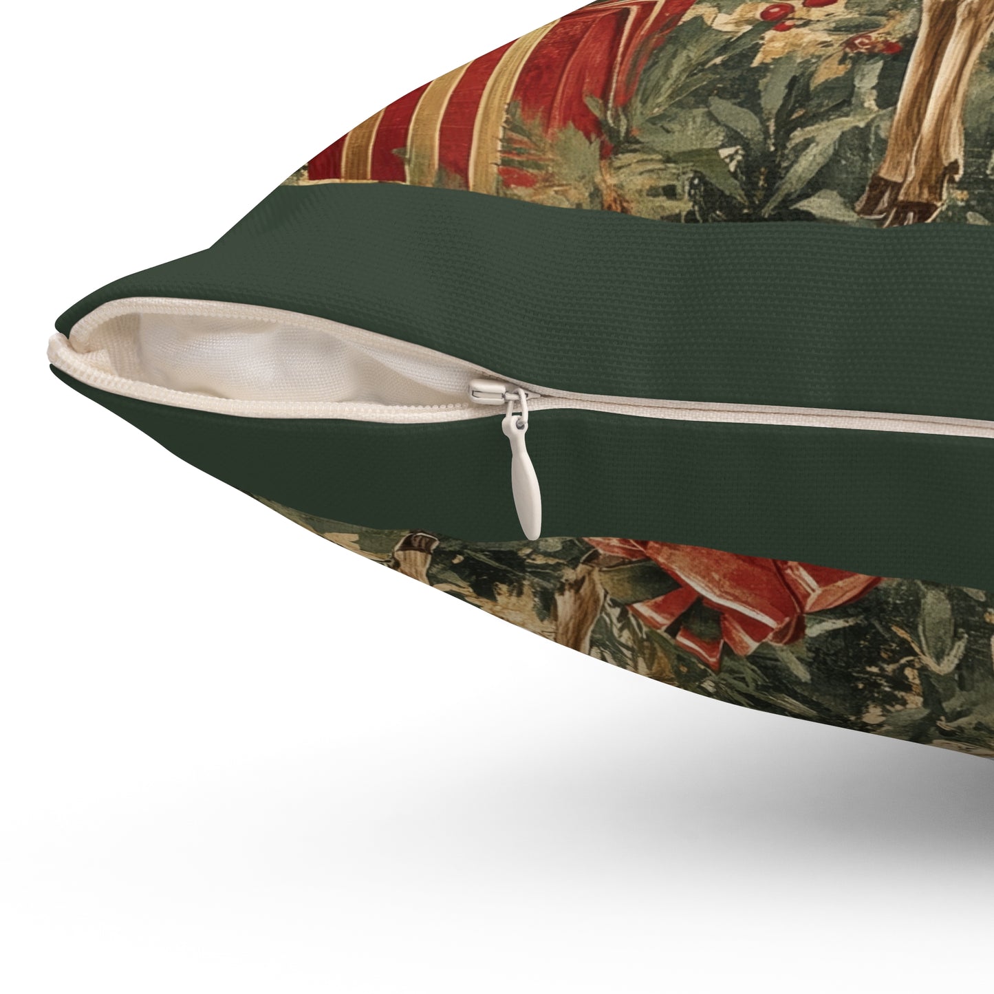 Vintage Deer Heart Holly - Spun Polyester Square Pillow 14x14"