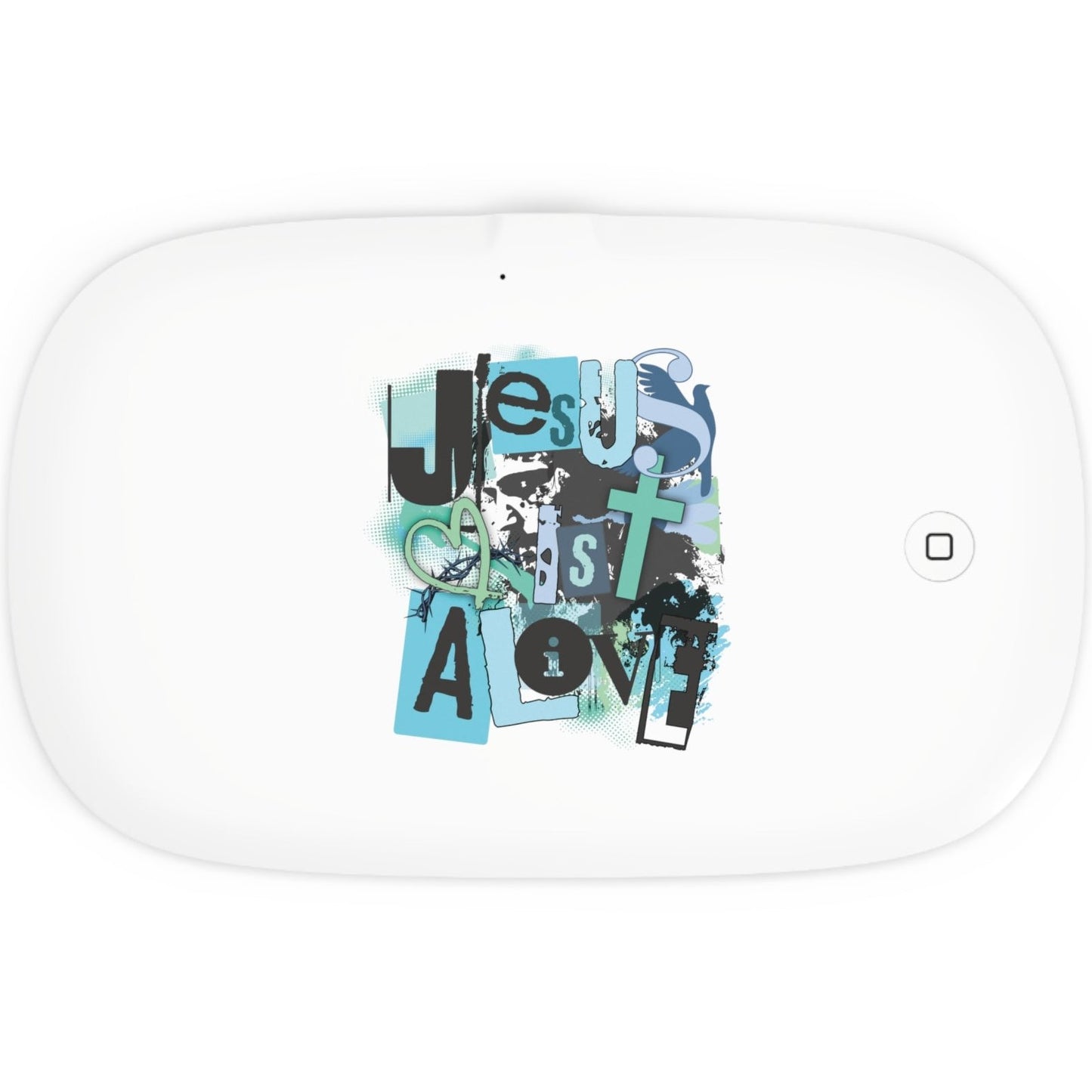 Jesus Is Alive - Blue - UV Phone Sanitizer and Wireless Charging Pad