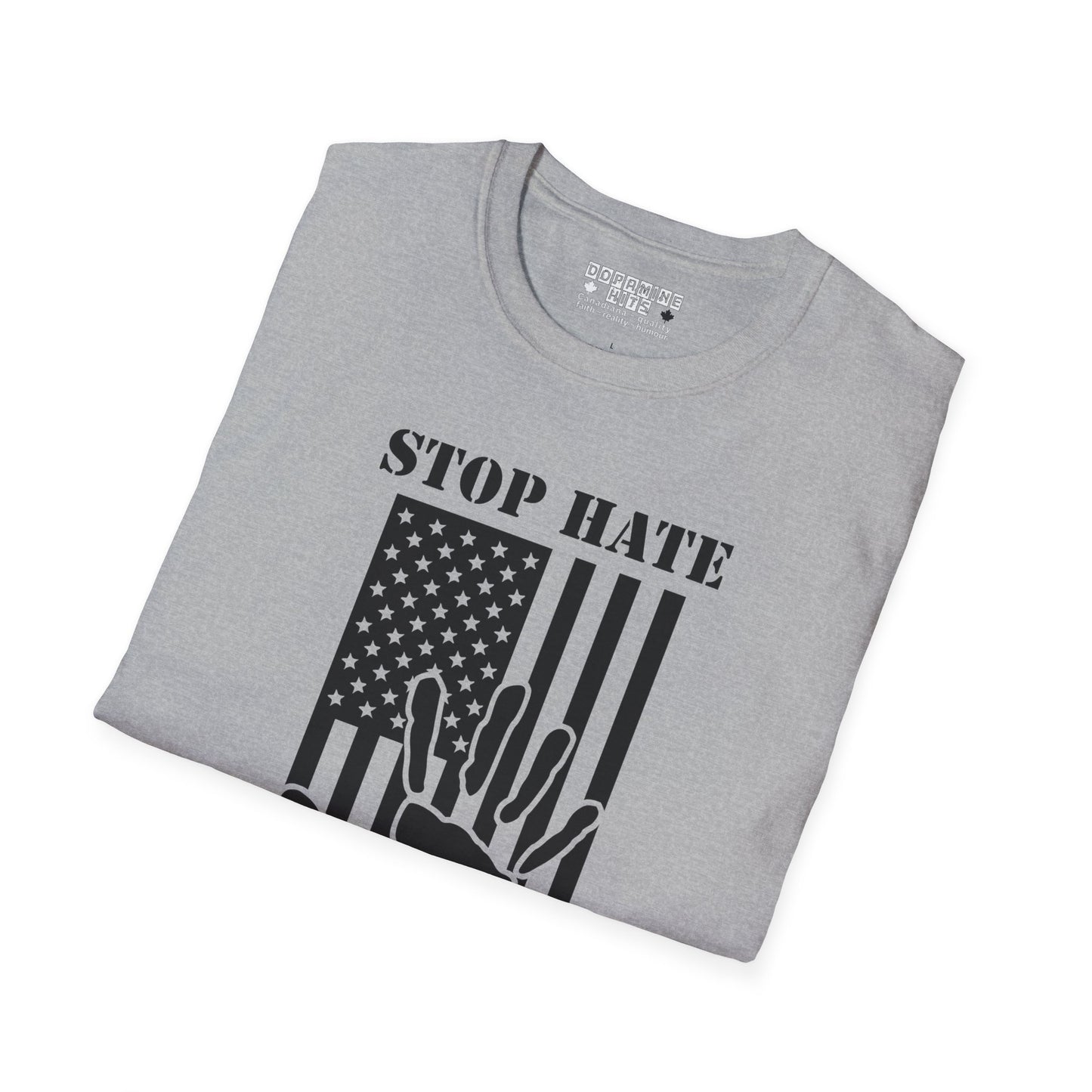 STOP HATE Unisex Soft-Style Cotton T-Shirt – Lightweight, Comfortable, Everyday Ready