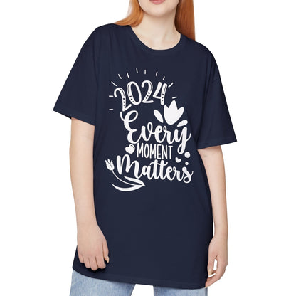 In 2024, Every Moment Matters -  Unisex Long Body Urban Street Tee - New Years T-shirt