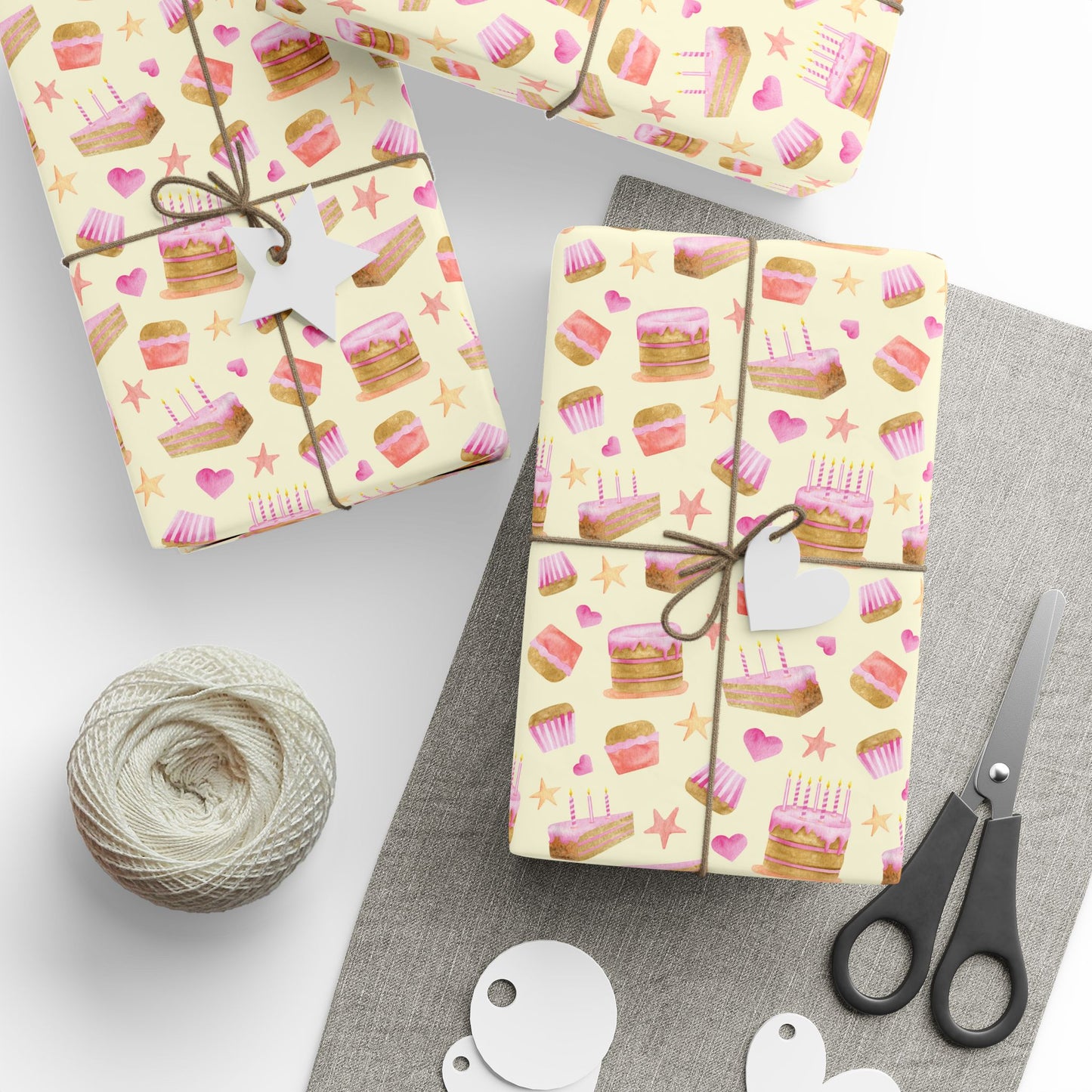 Birthday Cake Pink Icing - Custom Wrapping Paper