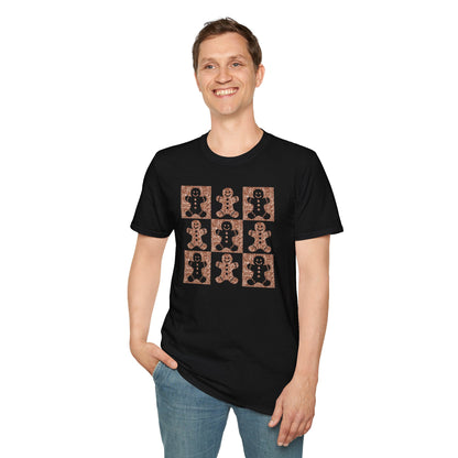 Glittery Gingerbread Men - Popular Softstyle Unisex Christmas T-Shirt