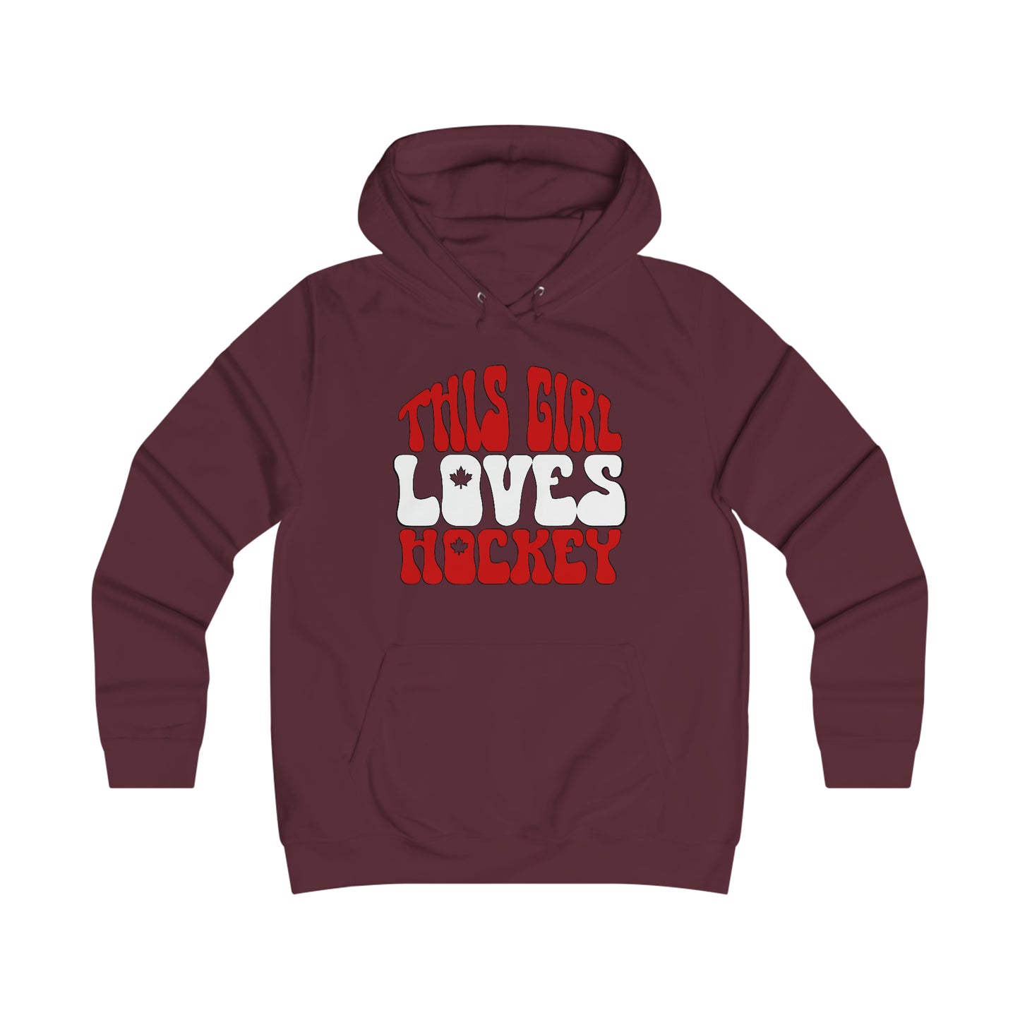 This Girl Loves Hockey - Women's College Hoodie - Women's Hockey For Girls