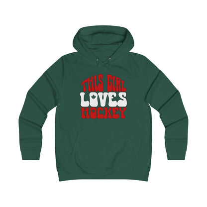 This Girl Loves Hockey - Women's College Hoodie - Women's Hockey For Girls