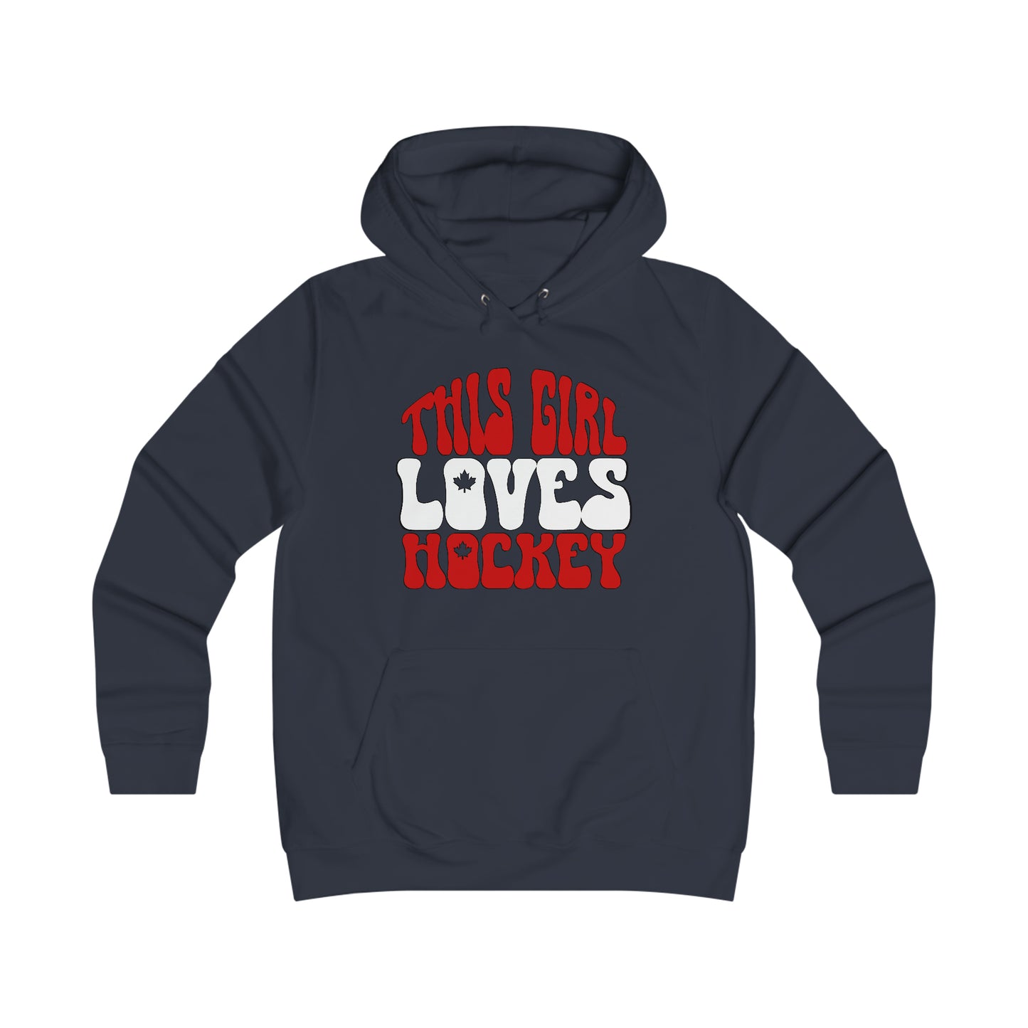 This Girl Loves Hockey - Women's College Hoodie - Women's Hockey For Girls