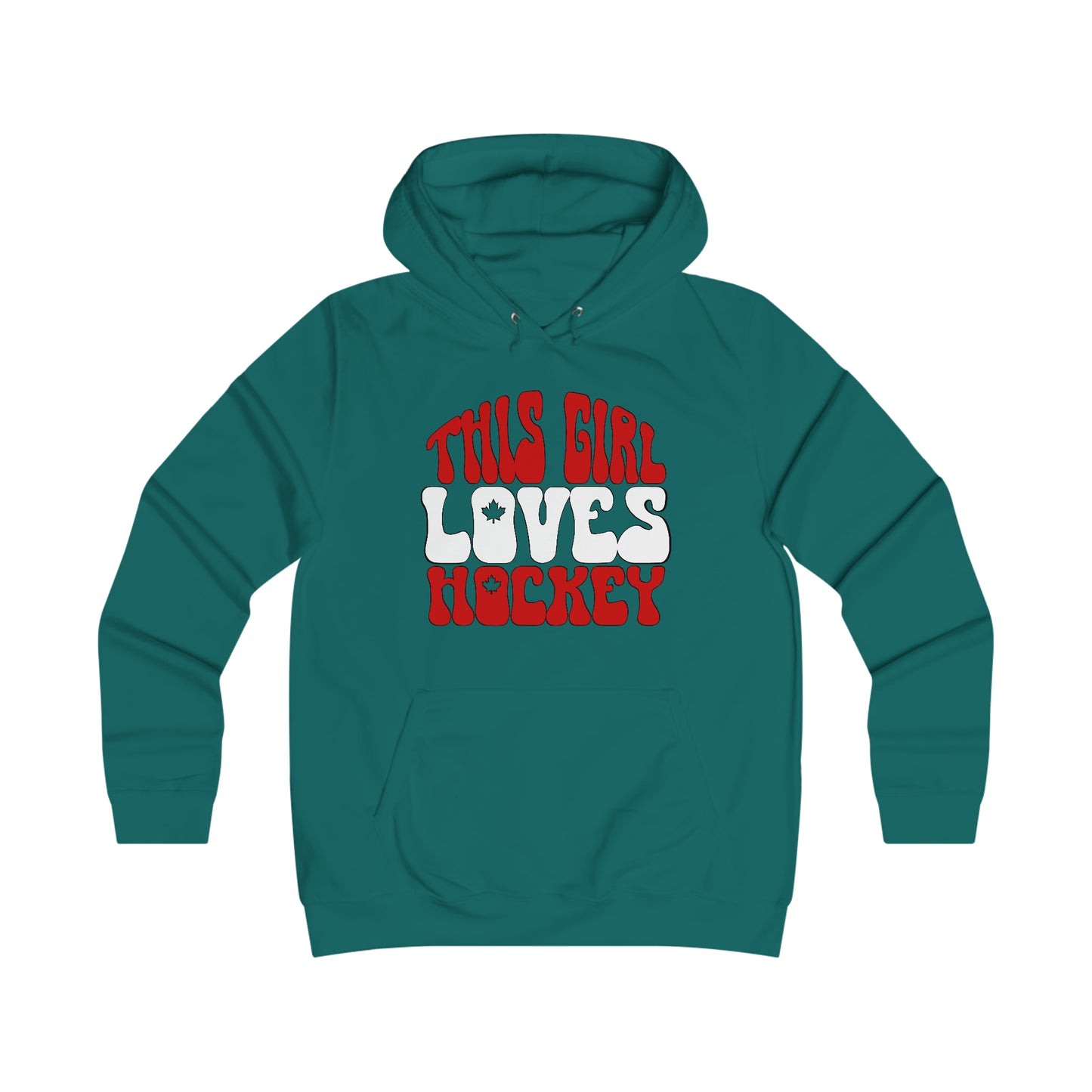 This Girl Loves Hockey - Women's College Hoodie - Women's Hockey For Girls