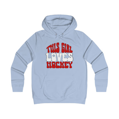 This Girl Loves Hockey - Women's College Hoodie - Women's Hockey For Girls