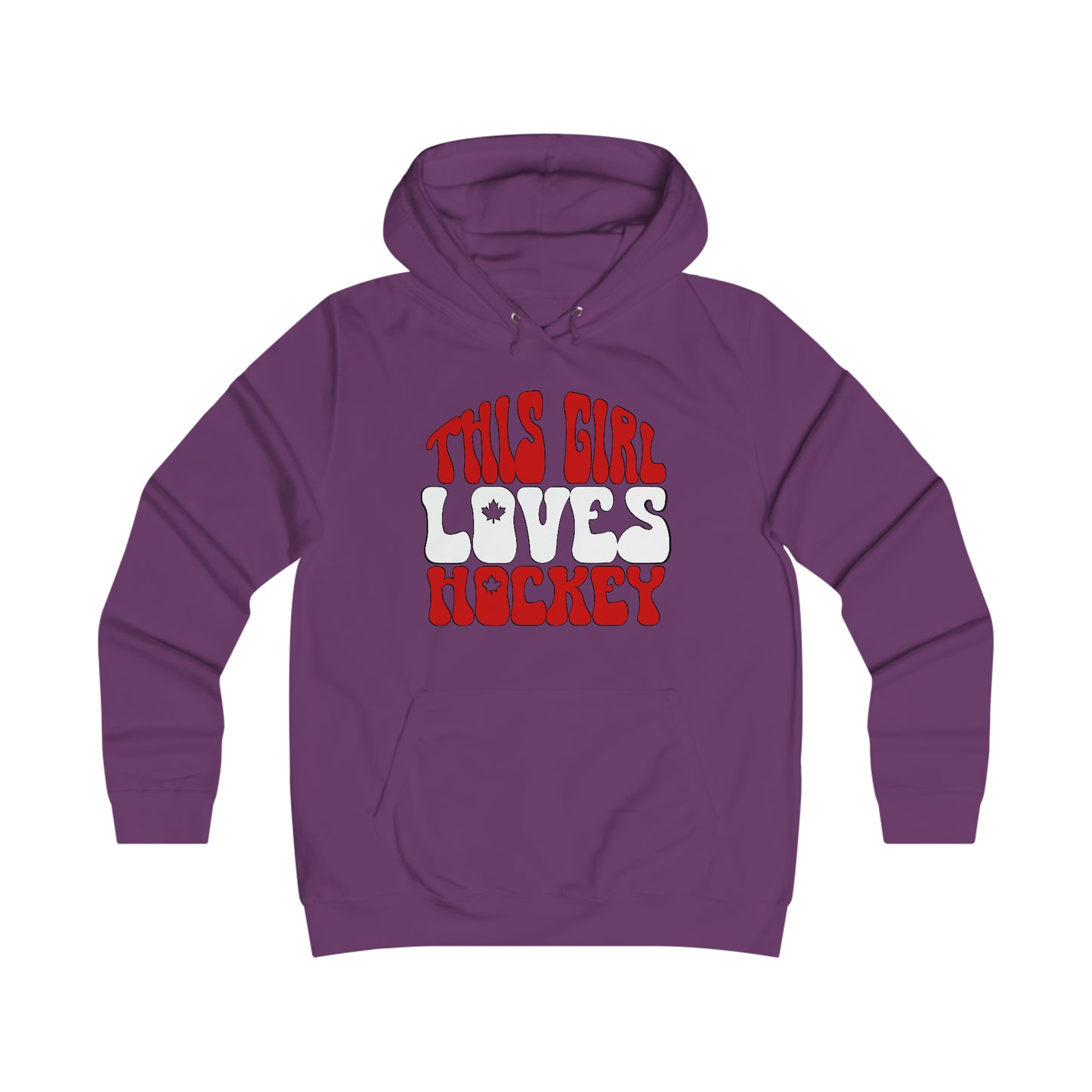 This Girl Loves Hockey - Women's College Hoodie - Women's Hockey For Girls