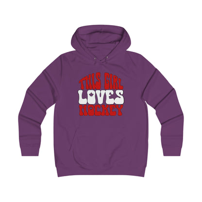 This Girl Loves Hockey - Women's College Hoodie - Women's Hockey For Girls