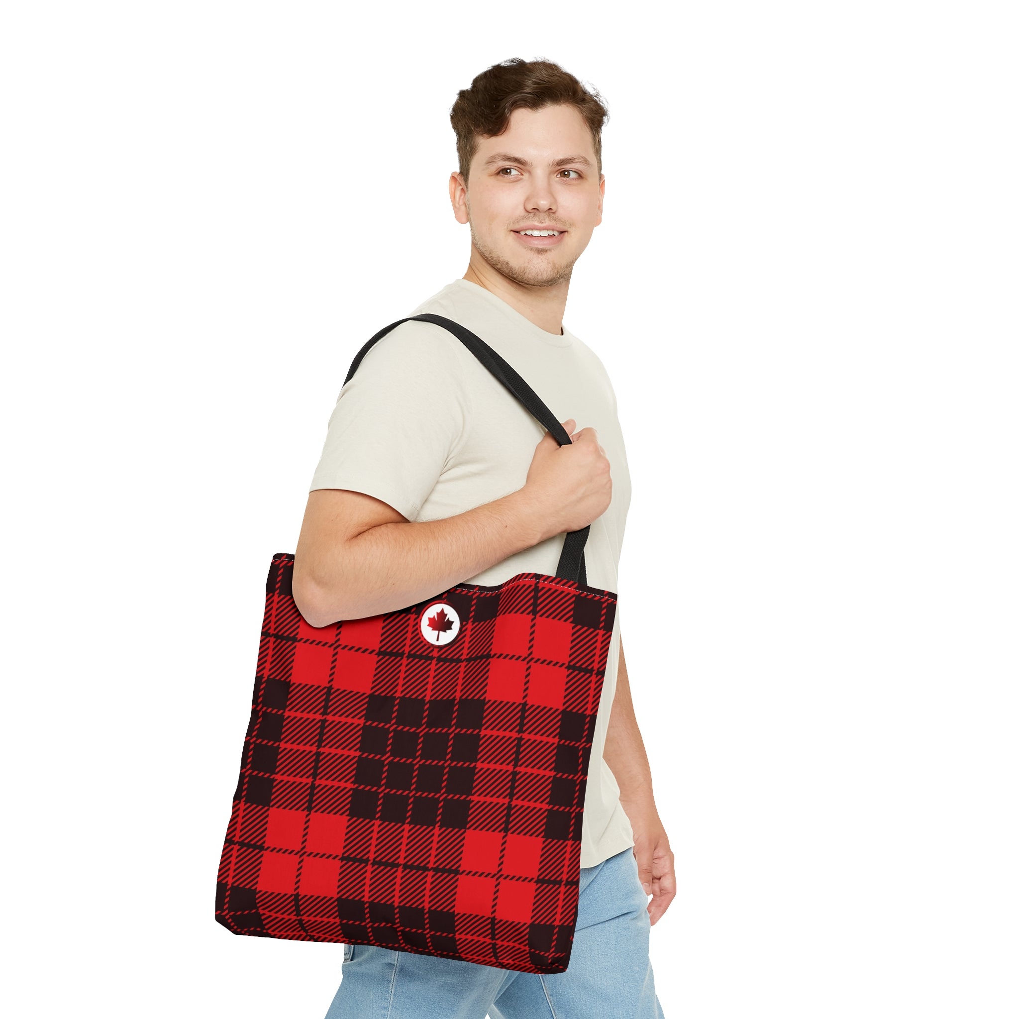 Plaid tote on sale