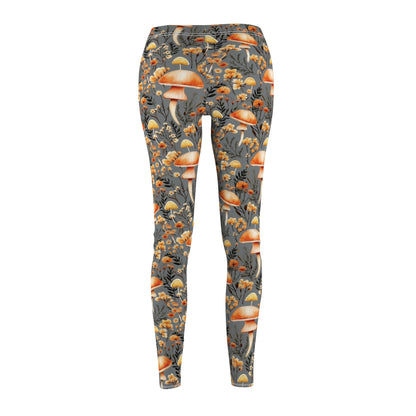 Fall Mushrooms - Women's Cut & Sew Casual Leggings