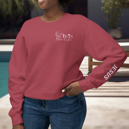 The Way The Truth & The Life - Unisex Lightweight Crewneck Sweatshirt