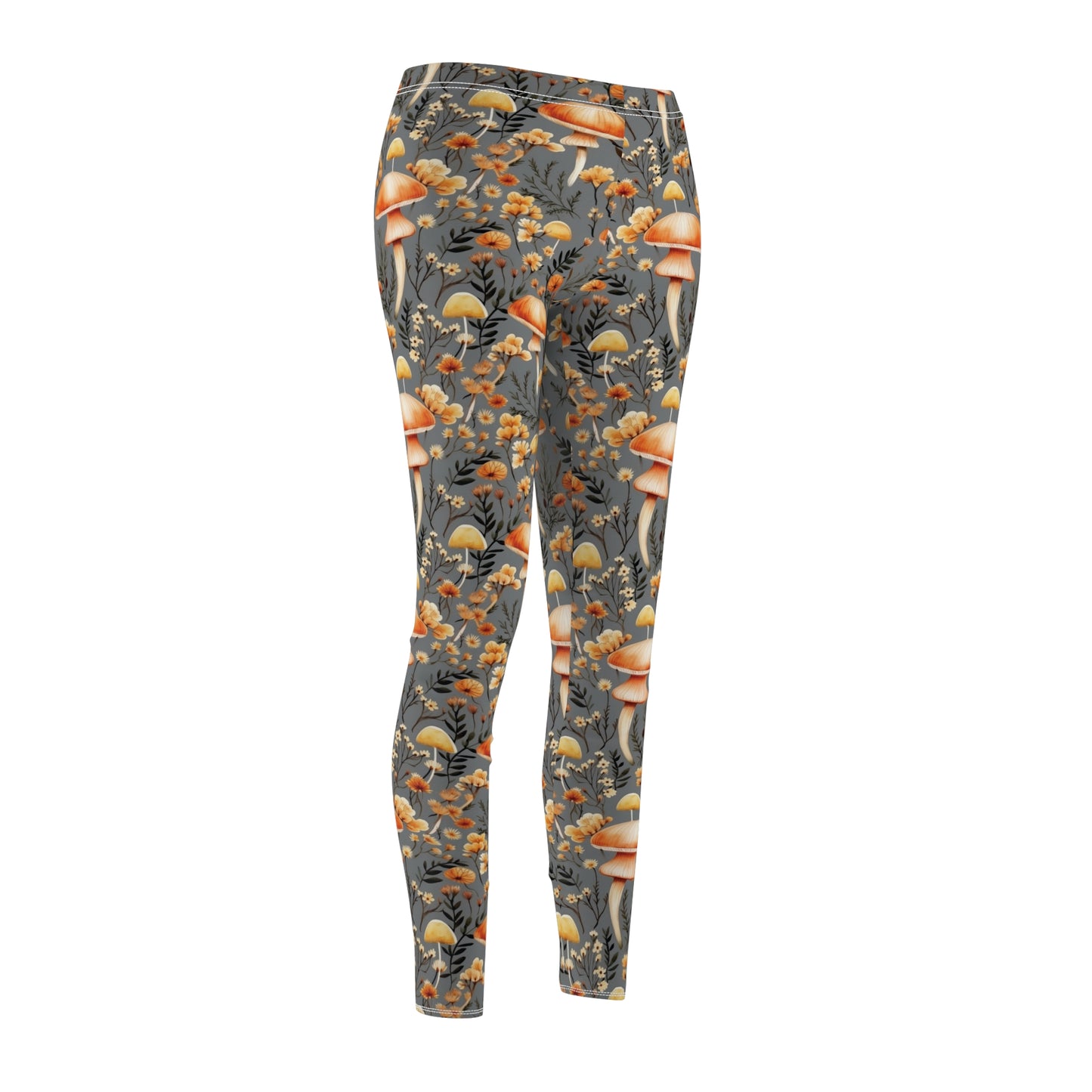 Fall Mushrooms - Women's Cut & Sew Casual Leggings