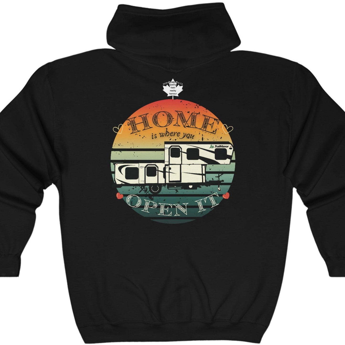 Home Is Where You Open It - TrailManor DRIVER - Unisex Heavy Blend™ Full Zip Hooded Sweatshirt - Zip-Up Hoodie