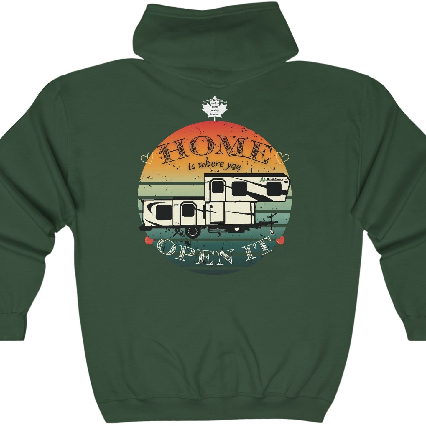 Home Is Where You Open It - TrailManor DRIVER - Unisex Heavy Blend™ Full Zip Hooded Sweatshirt - Zip-Up Hoodie