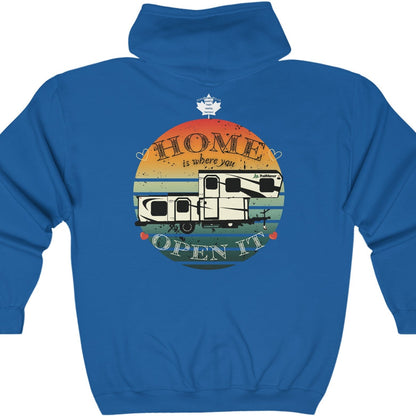 Home Is Where You Open It - TrailManor DRIVER - Unisex Heavy Blend™ Full Zip Hooded Sweatshirt - Zip-Up Hoodie