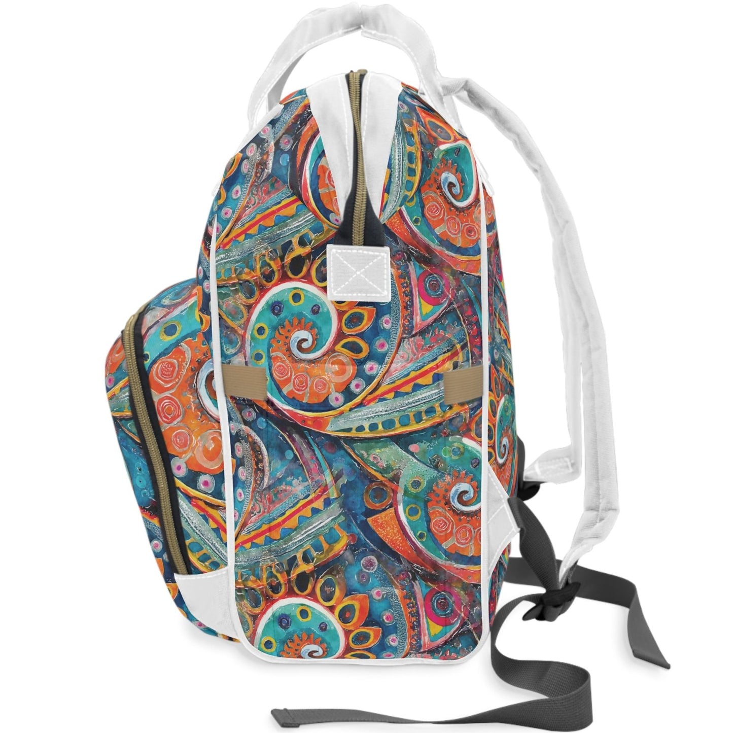 Boho Paisley Multifunctional Diaper Backpack