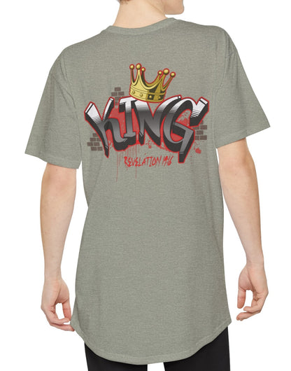 King of kings and Lord of lords Print on Back Unisex Long Body Urban Tee. Revelation 19:16