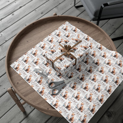 Stay Cozy - Wrapping Paper - Fox Christmas Wrap