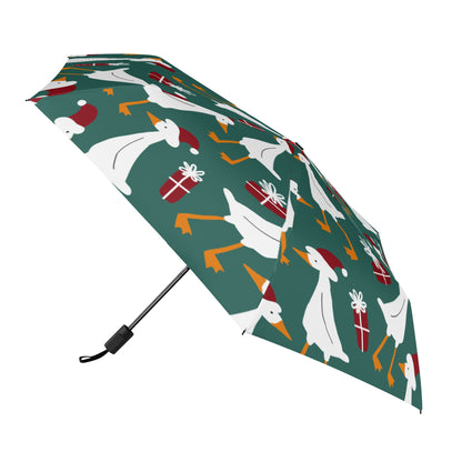 Christmas/Winter Season - Manual Folding Umbrella - Print on Outside