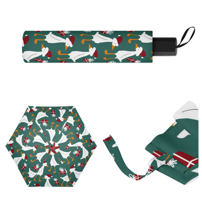 Christmas/Winter Season - Manual Folding Umbrella - Print on Outside