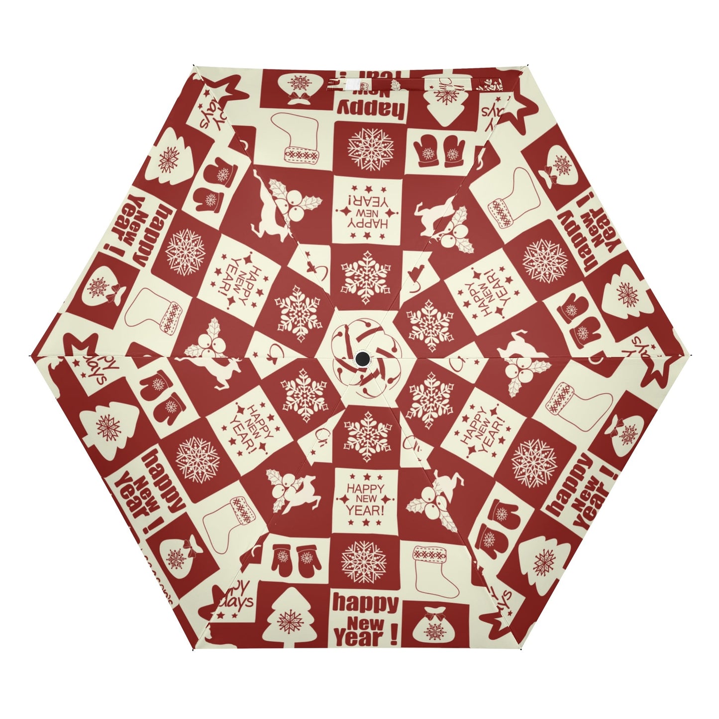 Christmas/Winter Season - Manual Folding Umbrella - Print on Outside