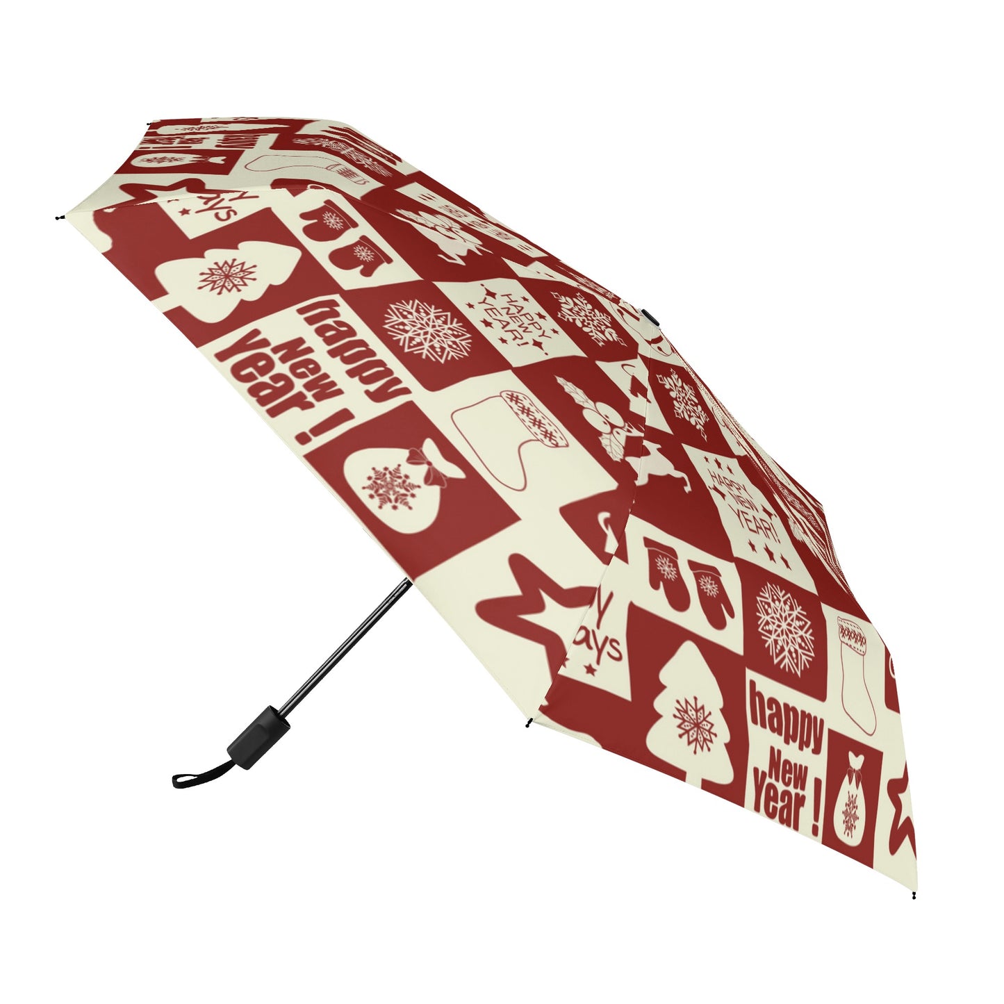 Christmas/Winter Season - Manual Folding Umbrella - Print on Outside