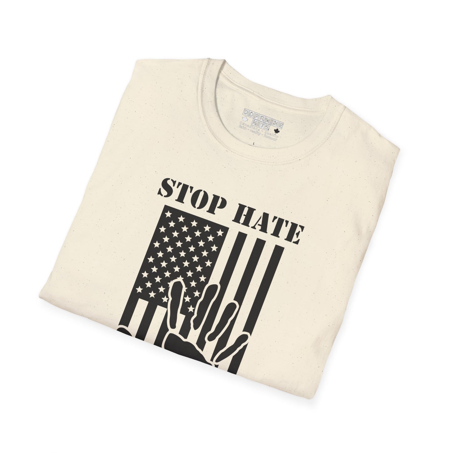 STOP HATE Unisex Soft-Style Cotton T-Shirt – Lightweight, Comfortable, Everyday Ready
